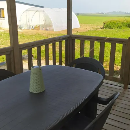 Mobil-Home Vue Mer Et Campagne Plounévez-Lochrist Buitenkant foto